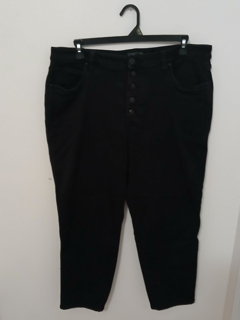 Kut from the Kloth Black High-Rise Button-Fly Pants